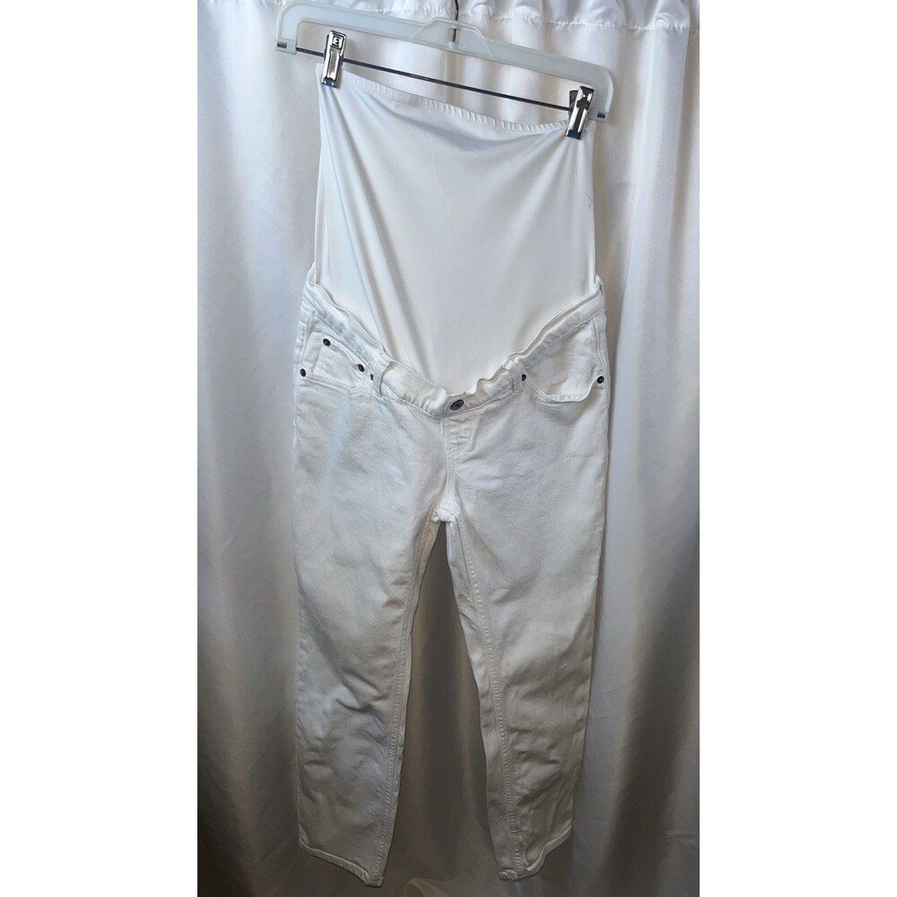 Abercrombie Fitch Women’s White Denim Skinny Maternity Jeans Size 2 Angel